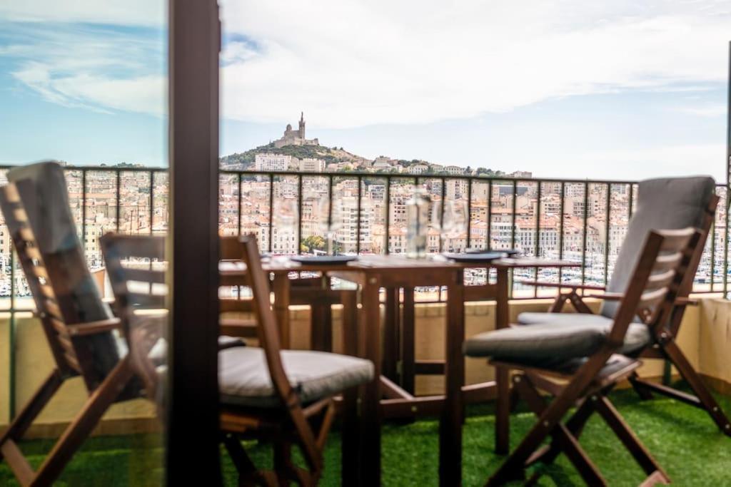 Terrace Apartment Old Port Exceptional View Marseille Eksteriør billede